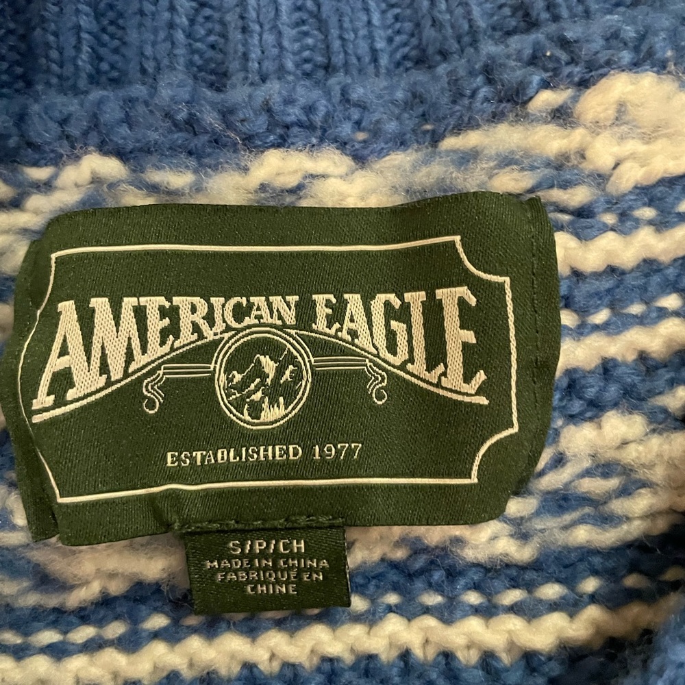 Vintage style blue sweater - Picture 3 of 4